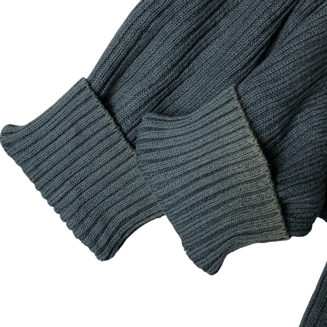 90s-00'S Calvin Klein Jeans Ribbed Cotton Knit Half-Zip Sweater, Men's Size L, Vintage cotton Green type dark green Vintage Second Hand