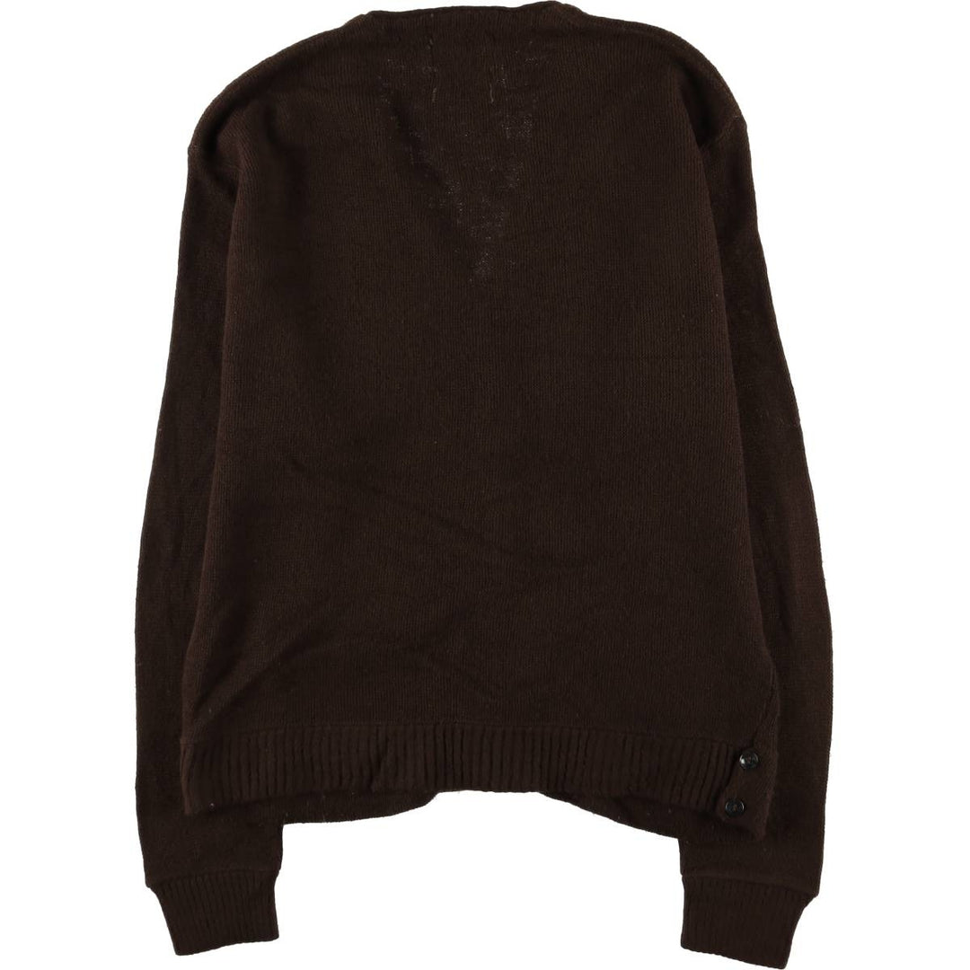 Montgomery Ward Acrylic Knit Cardigan, Men's Size L Oron Acrylic brown type Vintage Second Hand