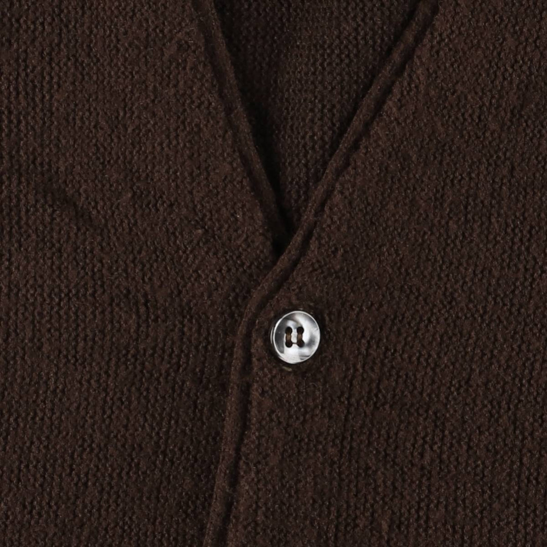 Montgomery Ward Acrylic Knit Cardigan, Men's Size L Oron Acrylic brown type Vintage Second Hand