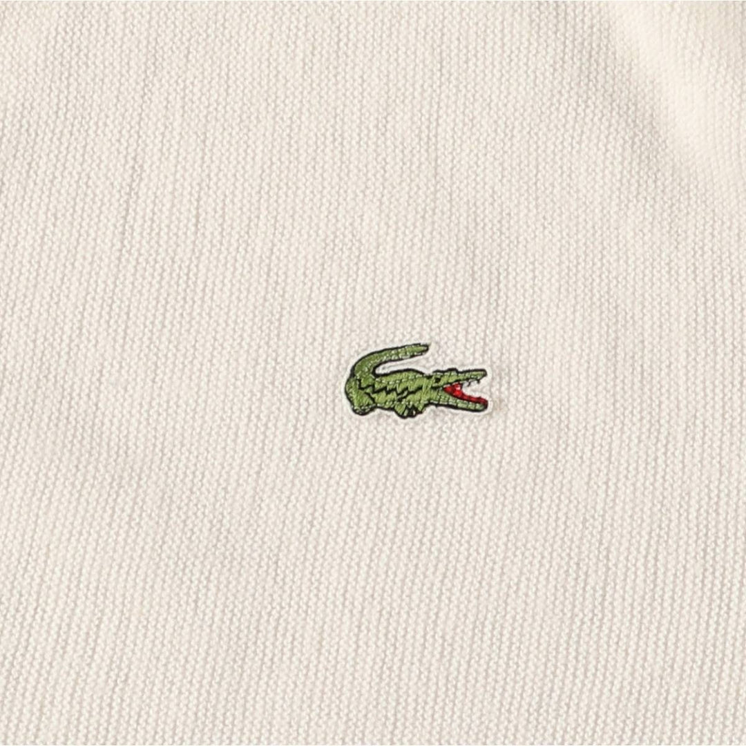 Vintage 80s-90'S Lacoste IZOD acrylic knit cardigan, made in the USA, size M, men's Oron Acrylic ivory Vintage Second Hand