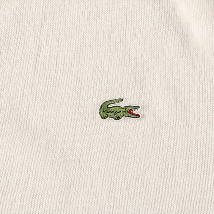 Vintage 80s-90'S Lacoste IZOD acrylic knit cardigan, made in the USA, size M, men's Oron Acrylic ivory Vintage Second Hand