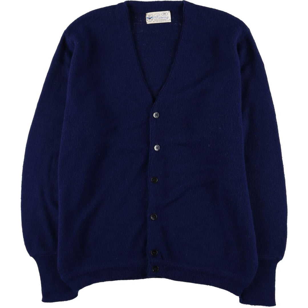 Vintage 1970'S Kimberton Pickering knit cardigan, size M, men's unclear navy blue type Vintage Second Hand