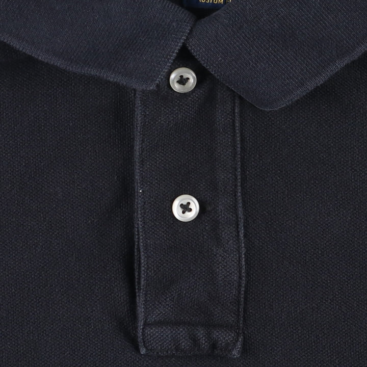 Ralph Lauren POLO RALPH LAUREN CUSTOM FIT short sleeve polo shirt men's XL equivalent cotton black type Vintage Second Hand