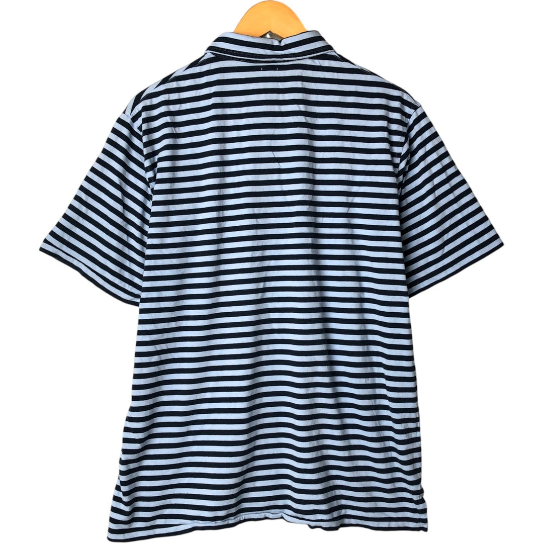 Ralph Lauren POLO RALPH LAUREN CLASSIC FIT short sleeve striped polo shirt men's size L unclear Blue type light blue Vintage Second Hand