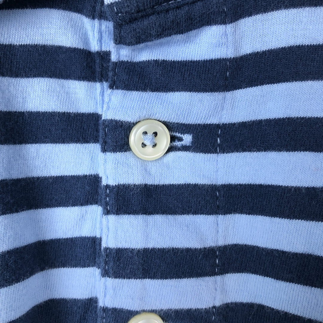 Ralph Lauren POLO RALPH LAUREN CLASSIC FIT short sleeve striped polo shirt men's size L unclear Blue type light blue Vintage Second Hand