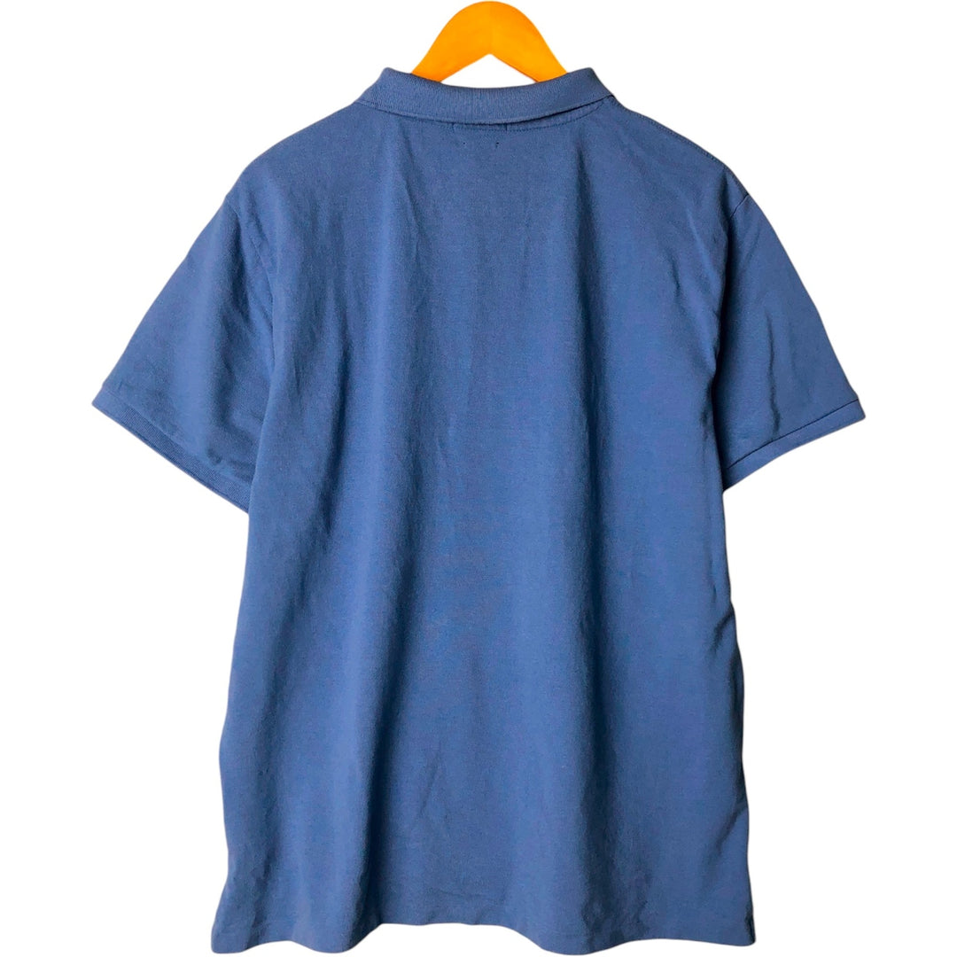 Ralph Lauren POLO RALPH LAUREN CUSTOM SLIM FIT short sleeve polo shirt men's XL equivalent cotton blue type Vintage Second Hand