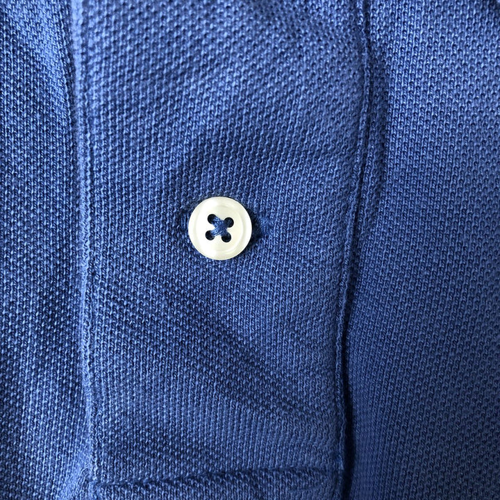 Ralph Lauren POLO RALPH LAUREN CUSTOM SLIM FIT short sleeve polo shirt men's XL equivalent cotton blue type Vintage Second Hand