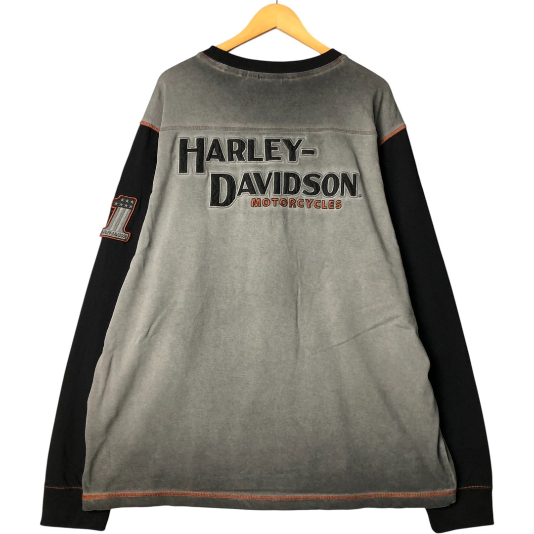 00'S Harley-Davidson Long Sleeve T-Shirt, Men's XXL cotton gray type Vintage Second Hand