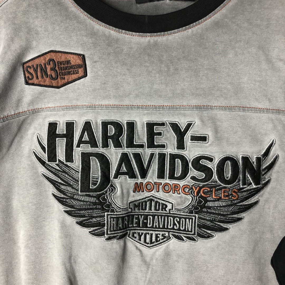 00'S Harley-Davidson Long Sleeve T-Shirt, Men's XXL cotton gray type Vintage Second Hand