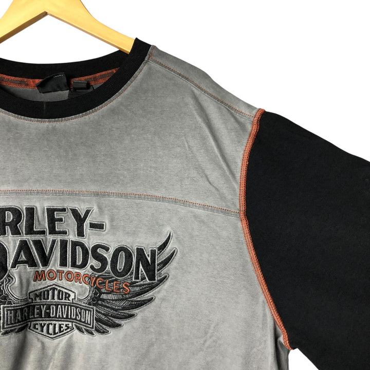00'S Harley-Davidson Long Sleeve T-Shirt, Men's XXL cotton gray type Vintage Second Hand