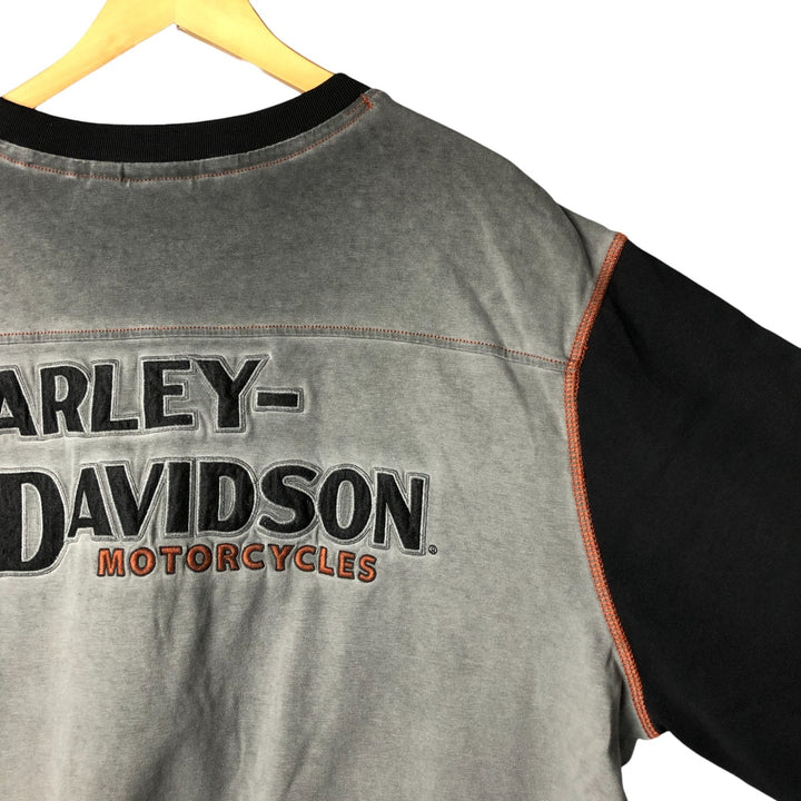 00'S Harley-Davidson Long Sleeve T-Shirt, Men's XXL cotton gray type Vintage Second Hand