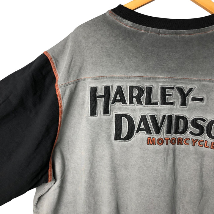 00'S Harley-Davidson Long Sleeve T-Shirt, Men's XXL cotton gray type Vintage Second Hand