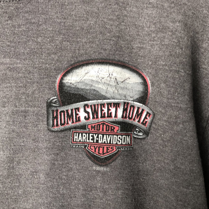 00'S Harley-Davidson Long Sleeve T-Shirt, Men's Medium cotton Charcoal Vintage Second Hand