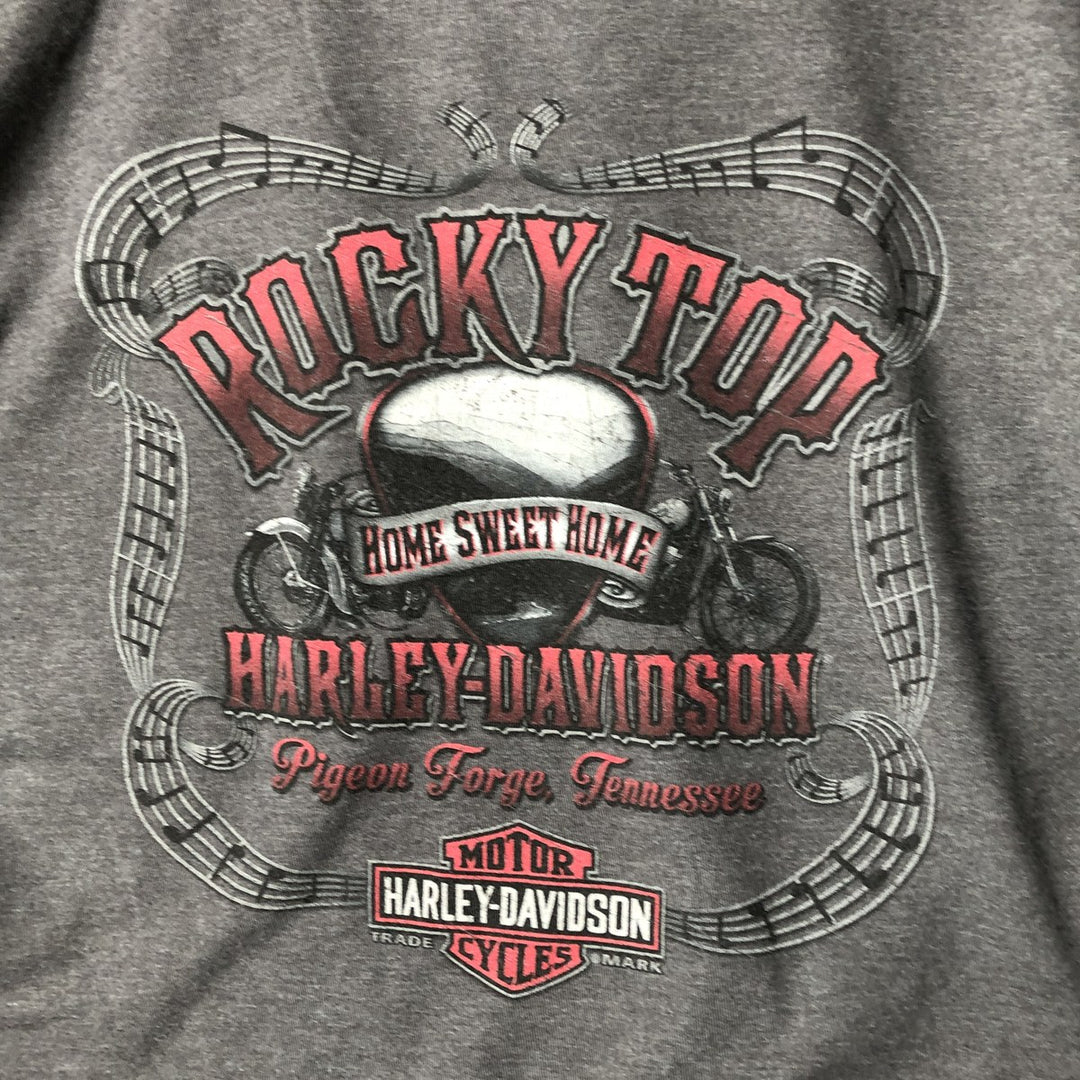 00'S Harley-Davidson Long Sleeve T-Shirt, Men's Medium cotton Charcoal Vintage Second Hand