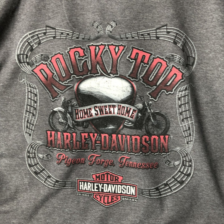 00'S Harley-Davidson Long Sleeve T-Shirt, Men's Medium cotton Charcoal Vintage Second Hand