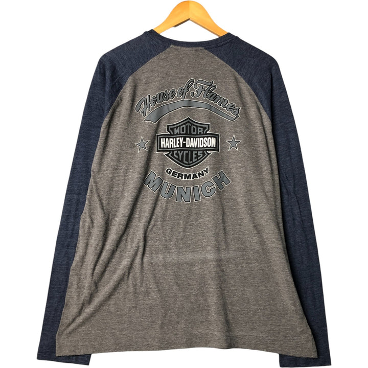 Harley-Davidson Motorcycle Bike T-shirt, Men's XL size polyester gray type Vintage Second Hand
