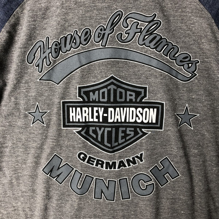 Harley-Davidson Motorcycle Bike T-shirt, Men's XL size polyester gray type Vintage Second Hand