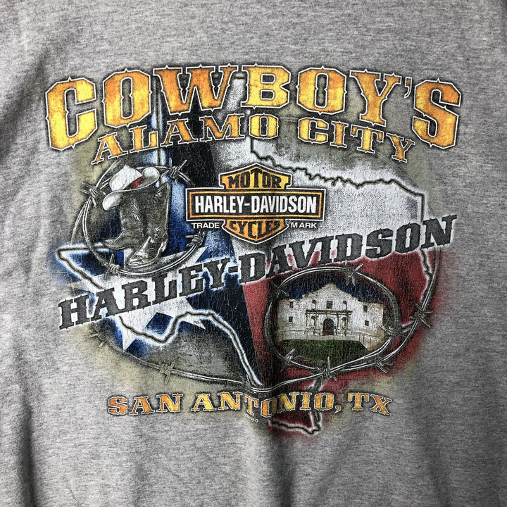 Oversized Harley-Davidson Stars and Stripes Motorcycle T-shirt, Men's, Size XXXL cotton gray type Vintage Second Hand