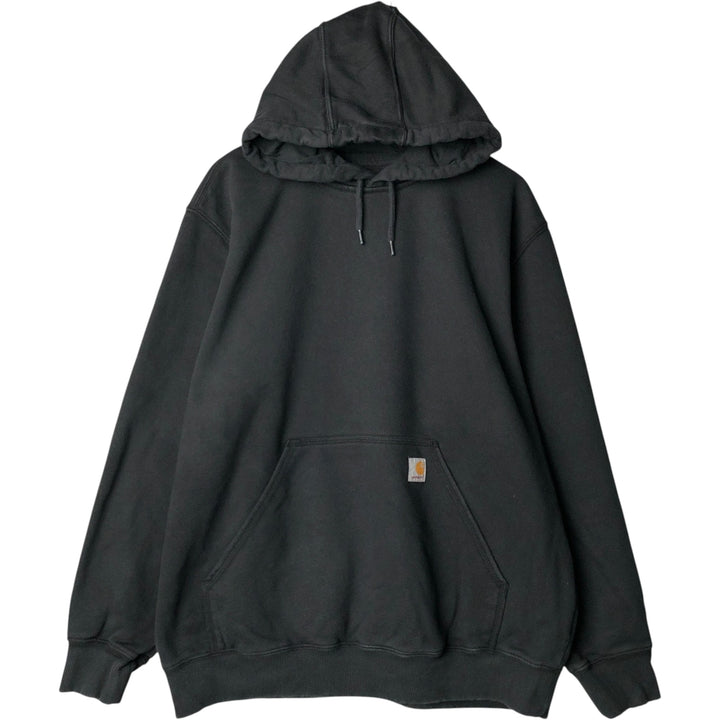 Carhartt ORIGINAL FIT sweatshirt pullover hoodie, men's XL size cotton black type Vintage Second Hand