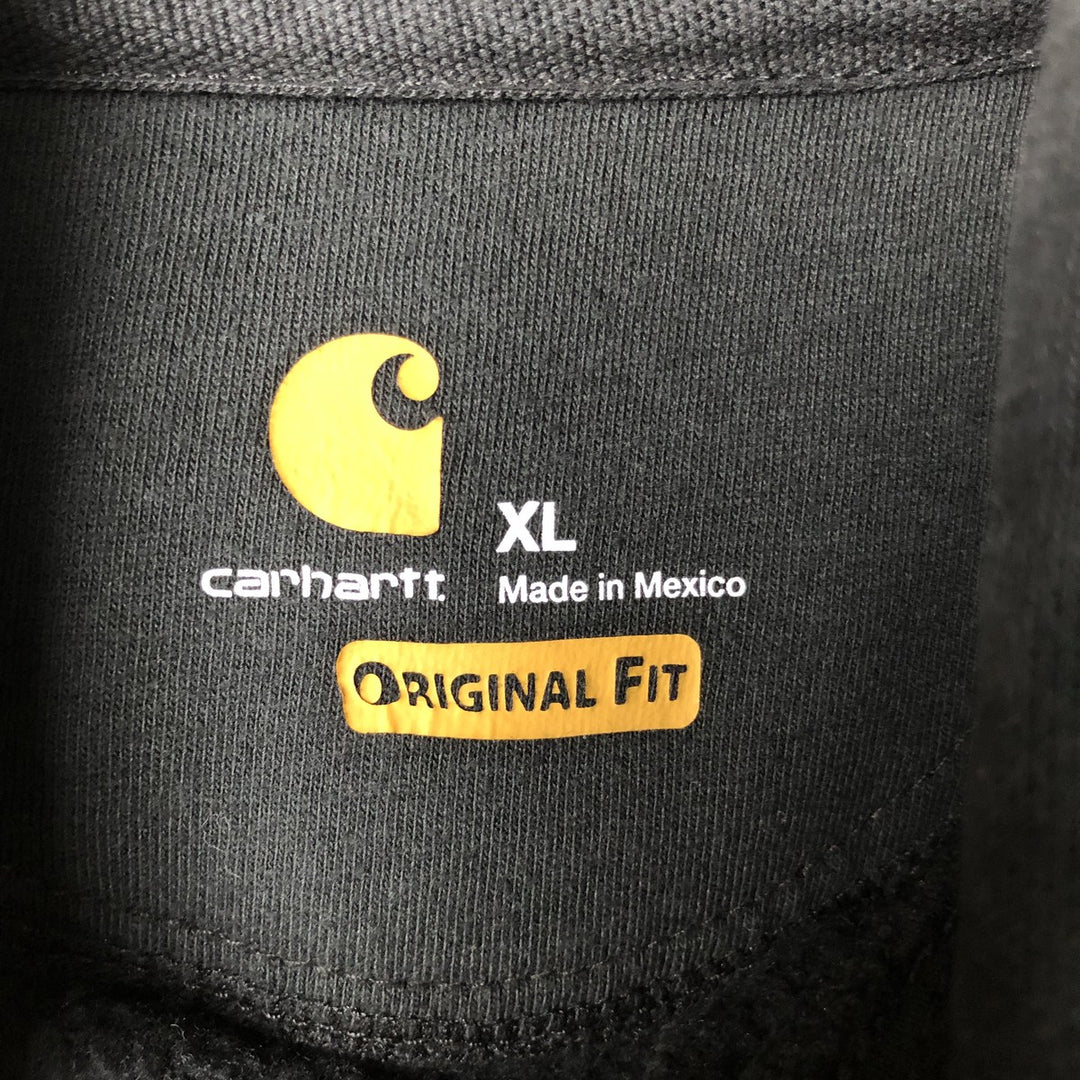 Carhartt ORIGINAL FIT sweatshirt pullover hoodie, men's XL size cotton black type Vintage Second Hand