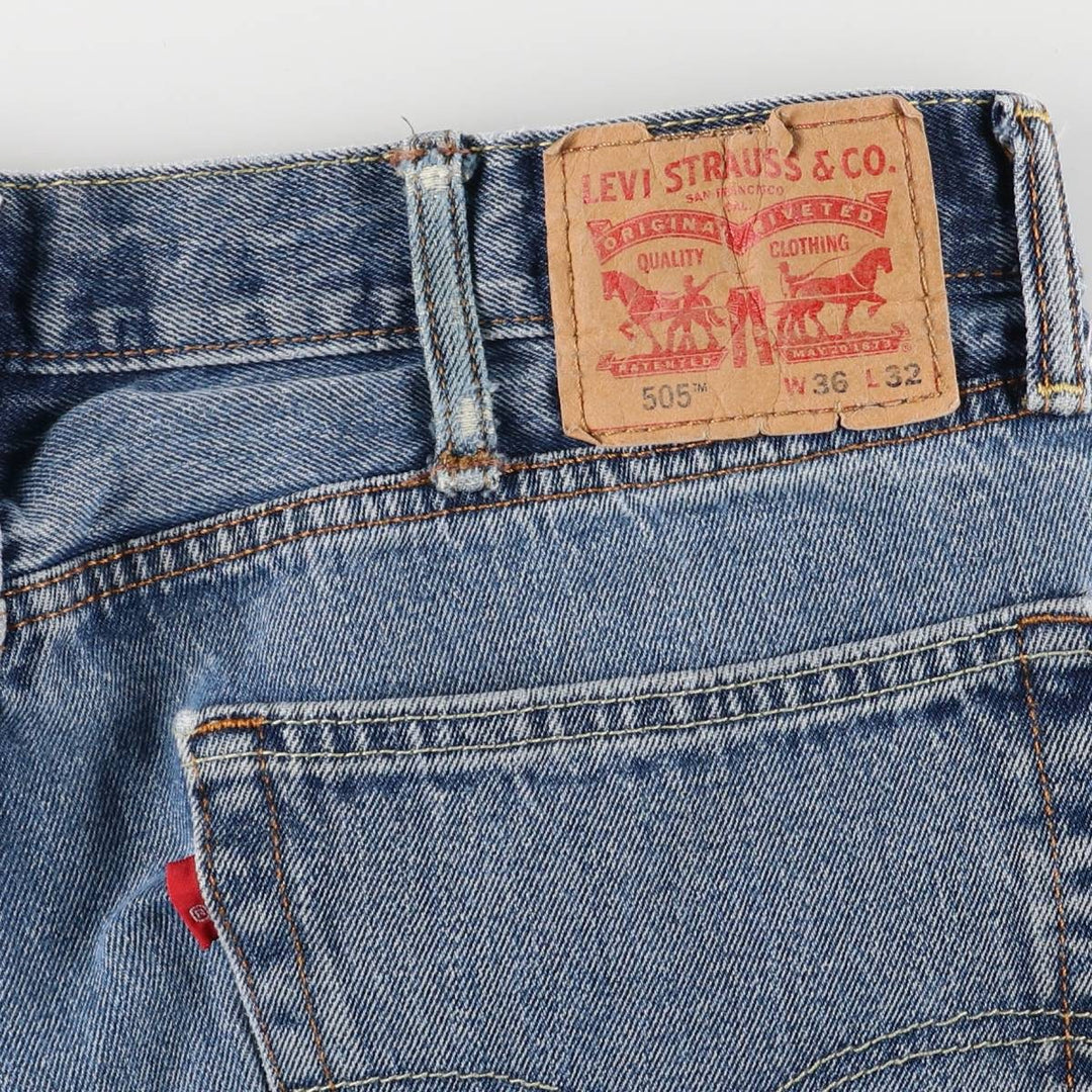 Levi's 505 tapered denim pants for men, size w37 unclear blue type Vintage Second Hand