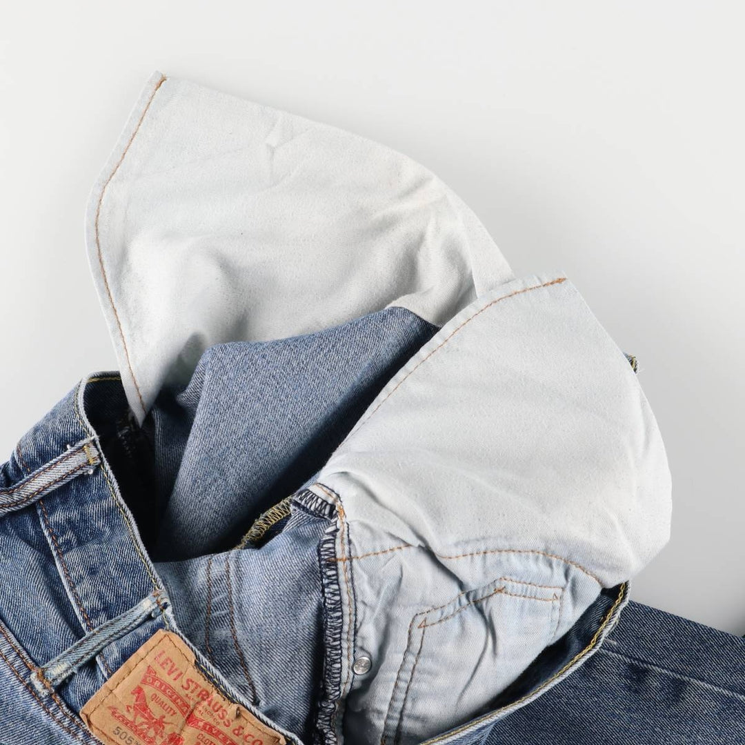 Levi's 505 tapered denim pants for men, size w37 unclear blue type Vintage Second Hand