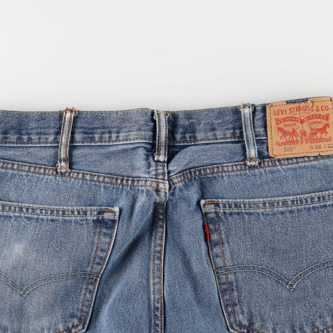 Levi's 505 tapered denim pants for men, size w37 unclear blue type Vintage Second Hand