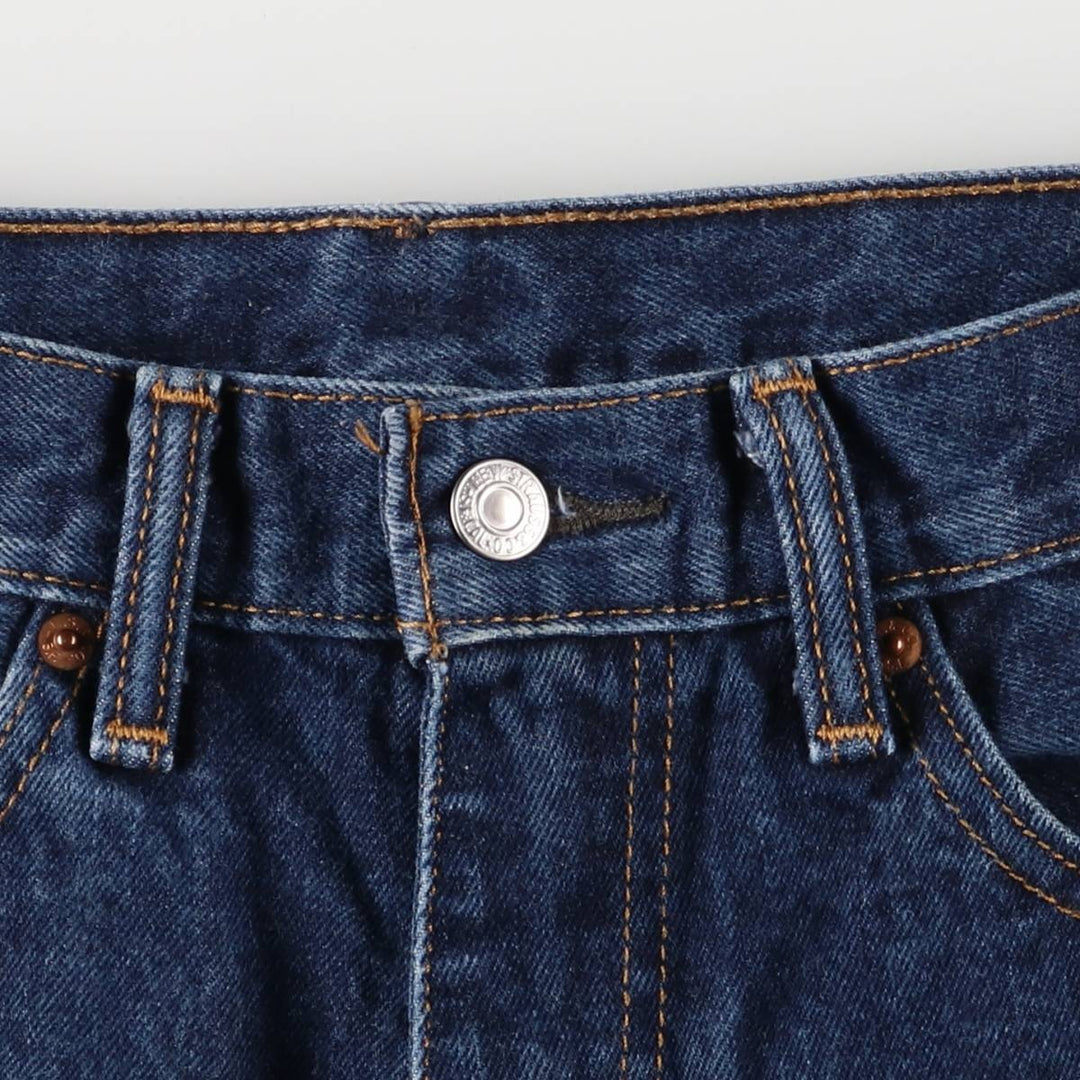 Levi's 505 tapered denim pants for men, size W33 cotton blue type Vintage Second Hand
