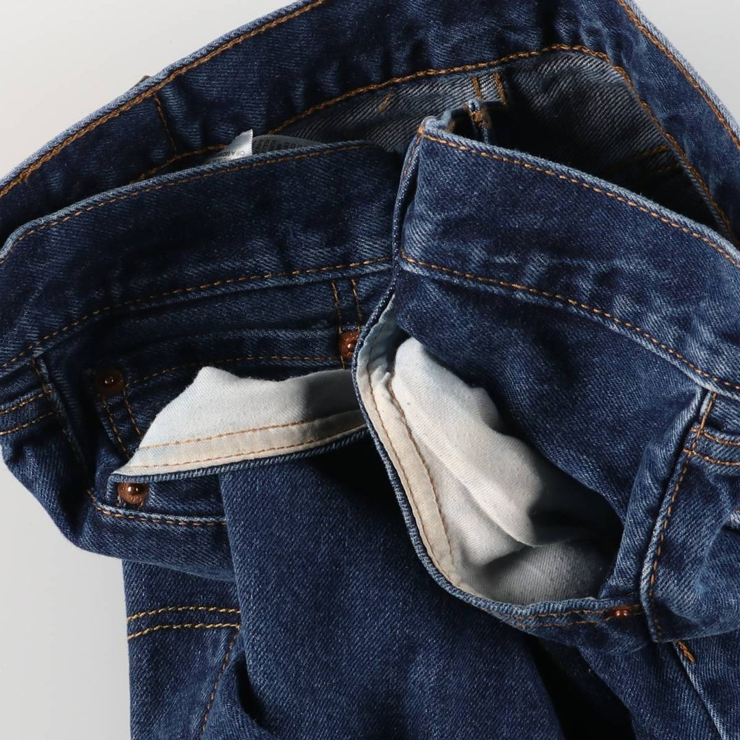 Levi's 505 tapered denim pants for men, size W33 cotton blue type Vintage Second Hand