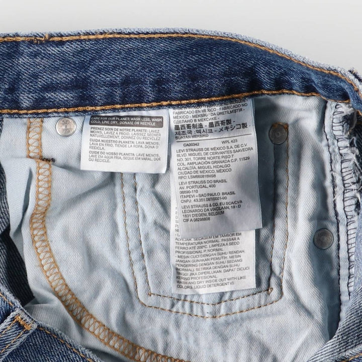 Levi's 505 tapered denim pants for men, size w36 cotton blue type Vintage Second Hand