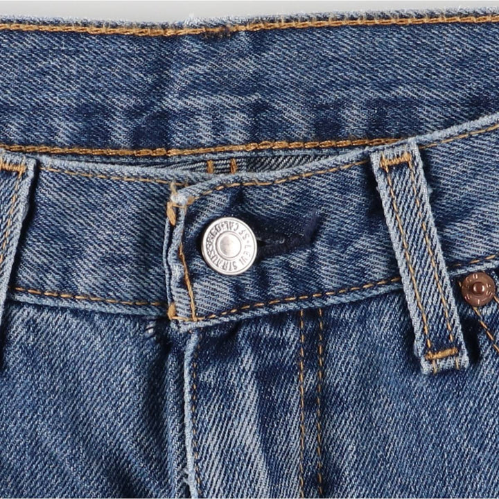 Levi's 505 tapered denim pants for men, size w36 cotton blue type Vintage Second Hand