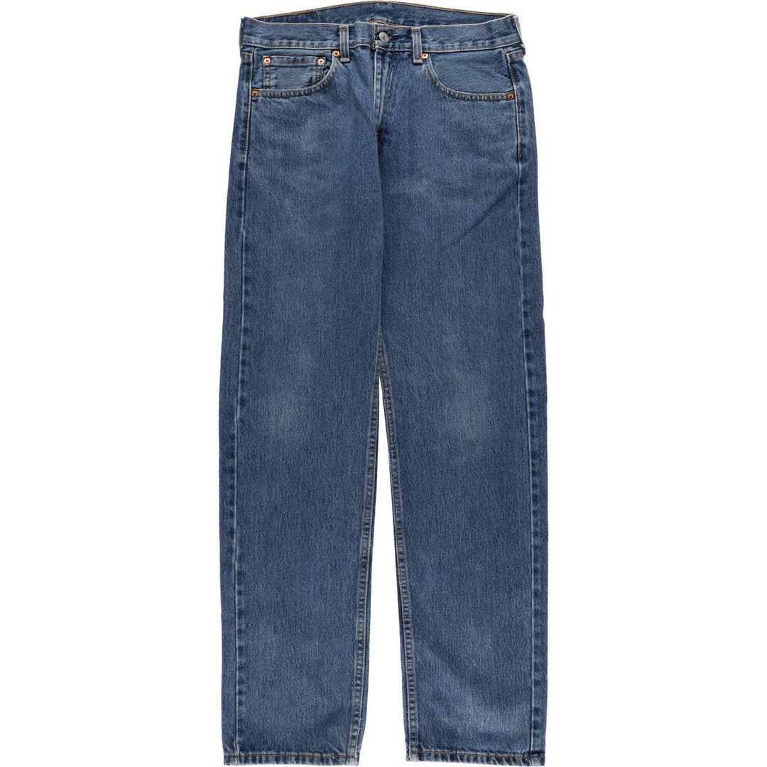 Levi's 505 tapered denim pants for men, size W33 cotton blue type Vintage Second Hand