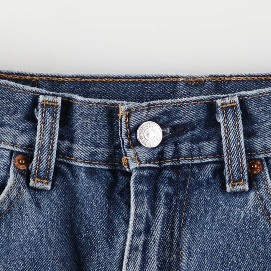 Levi's 505 tapered denim pants for men, size W33 cotton blue type Vintage Second Hand