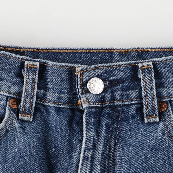 Levi's 505 tapered denim pants for men, size W33 cotton blue type Vintage Second Hand