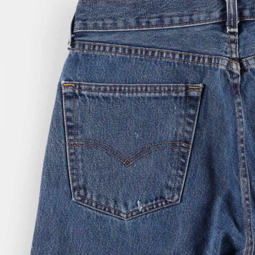 Levi's 505 tapered denim pants for men, size W33 cotton blue type Vintage Second Hand