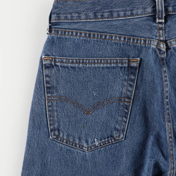 Levi's 505 tapered denim pants for men, size W33 cotton blue type Vintage Second Hand
