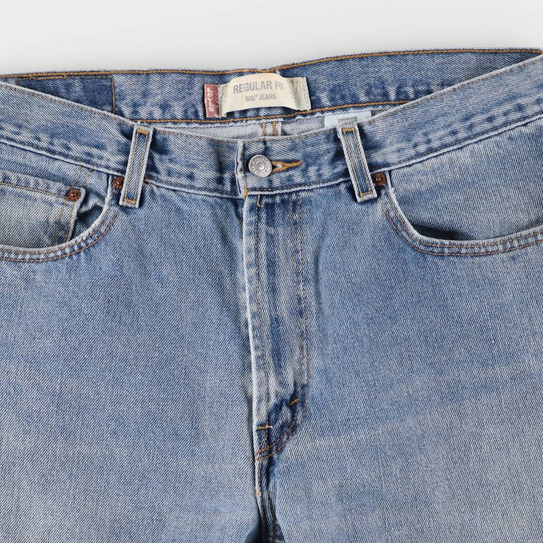 Levi's 505 REGULAR FIT tapered denim pants for men, size w34 cotton blue type Vintage Second Hand