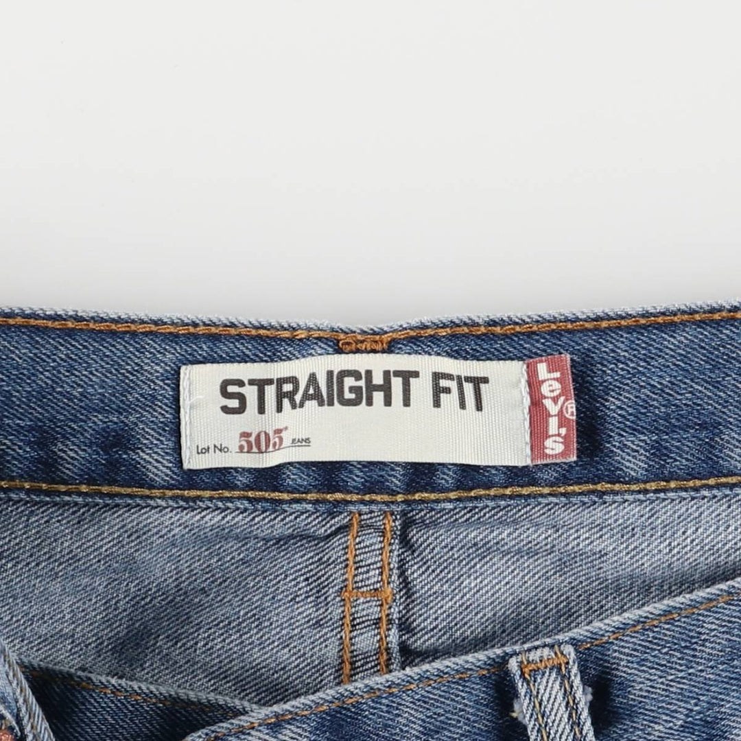 Levi's 505 STRAIGHT FIT tapered denim pants for men, size w37 cotton blue type Vintage Second Hand