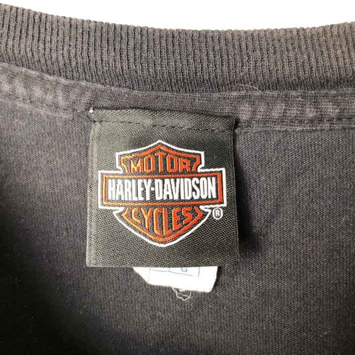 00'S Harley-Davidson Long Sleeve T-Shirt, Men's Size L cotton black type Vintage Second Hand