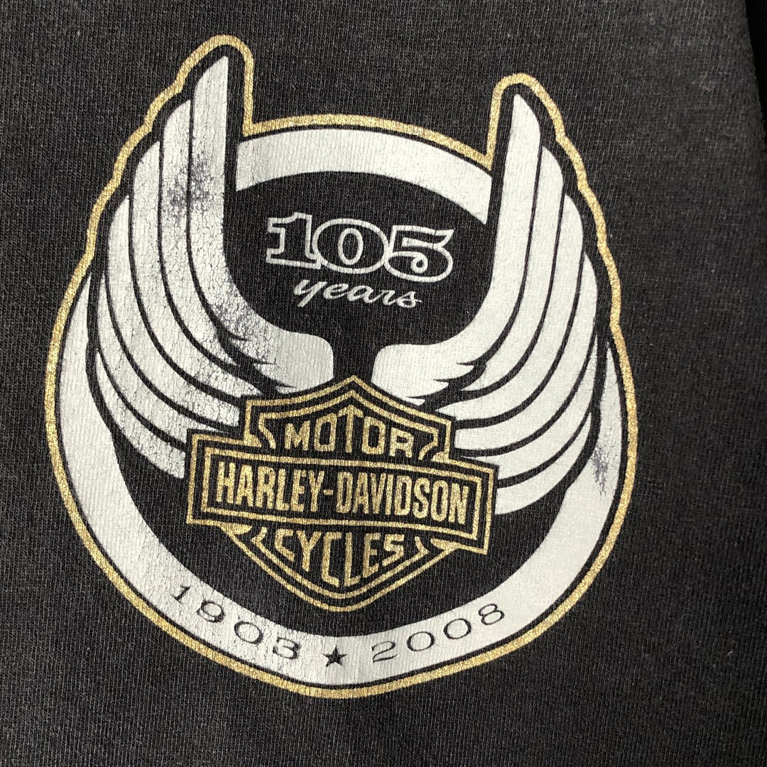 00'S Harley-Davidson Long Sleeve T-Shirt, Men's Size L cotton black type Vintage Second Hand