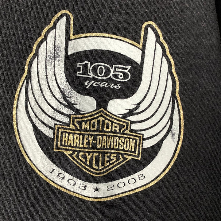 00'S Harley-Davidson Long Sleeve T-Shirt, Men's Size L cotton black type Vintage Second Hand