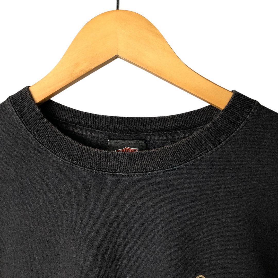 00'S Harley-Davidson Long Sleeve T-Shirt, Men's Size L cotton black type Vintage Second Hand