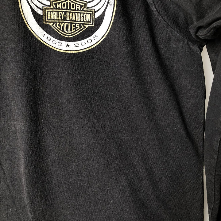 00'S Harley-Davidson Long Sleeve T-Shirt, Men's Size L cotton black type Vintage Second Hand