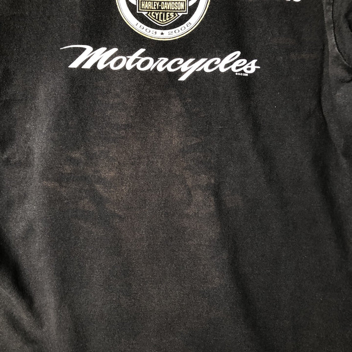 00'S Harley-Davidson Long Sleeve T-Shirt, Men's Size L cotton black type Vintage Second Hand