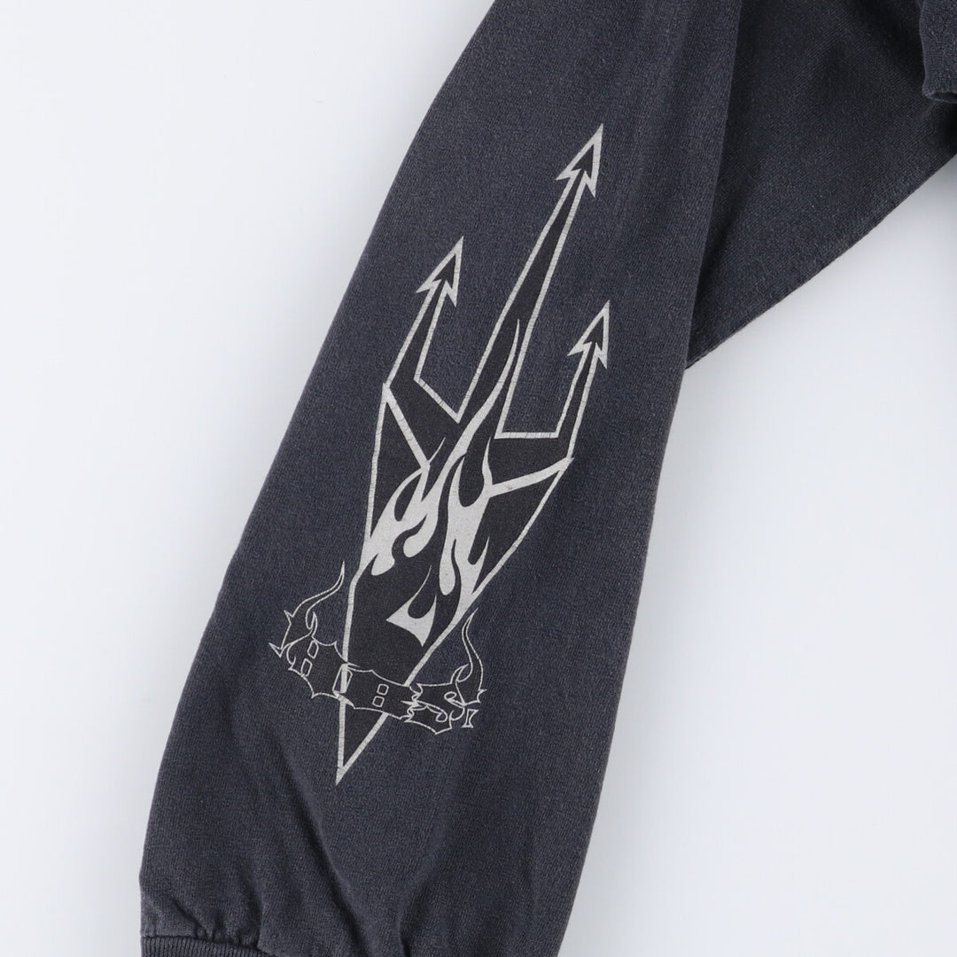 Hellboundsteel Motorcycles Long Sleeve T-Shirt, Men's Size Medium unclear black type Vintage Second Hand