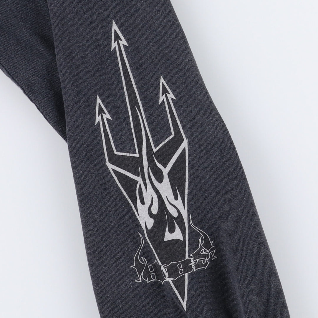 Hellboundsteel Motorcycles Long Sleeve T-Shirt, Men's Size Medium unclear black type Vintage Second Hand