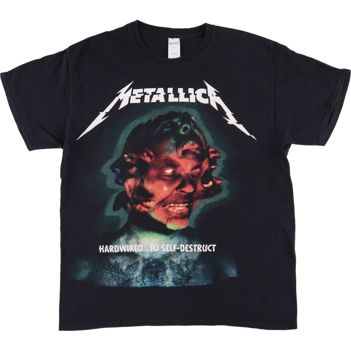 Gildan Metallica Band T-shirt, Men's Size L cotton black type Vintage Second Hand