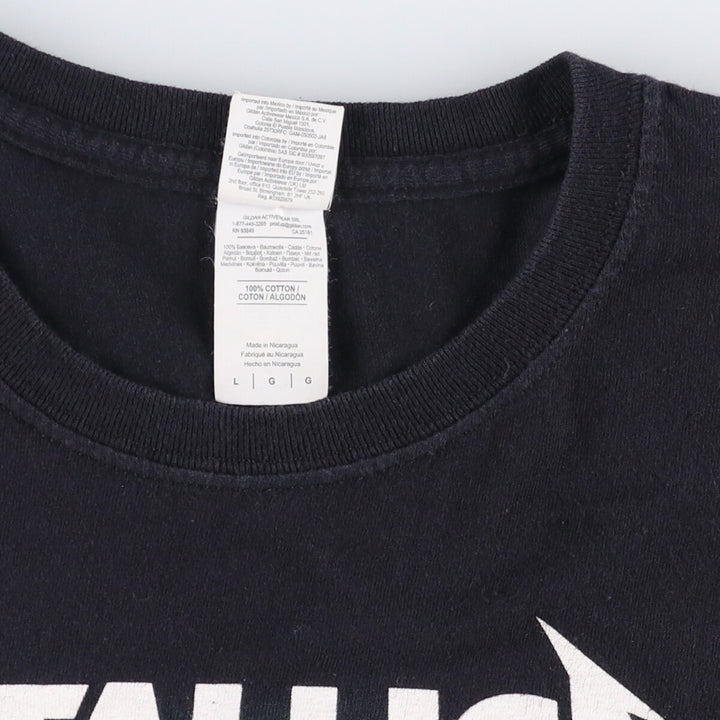 Gildan Metallica Band T-shirt, Men's Size L cotton black type Vintage Second Hand