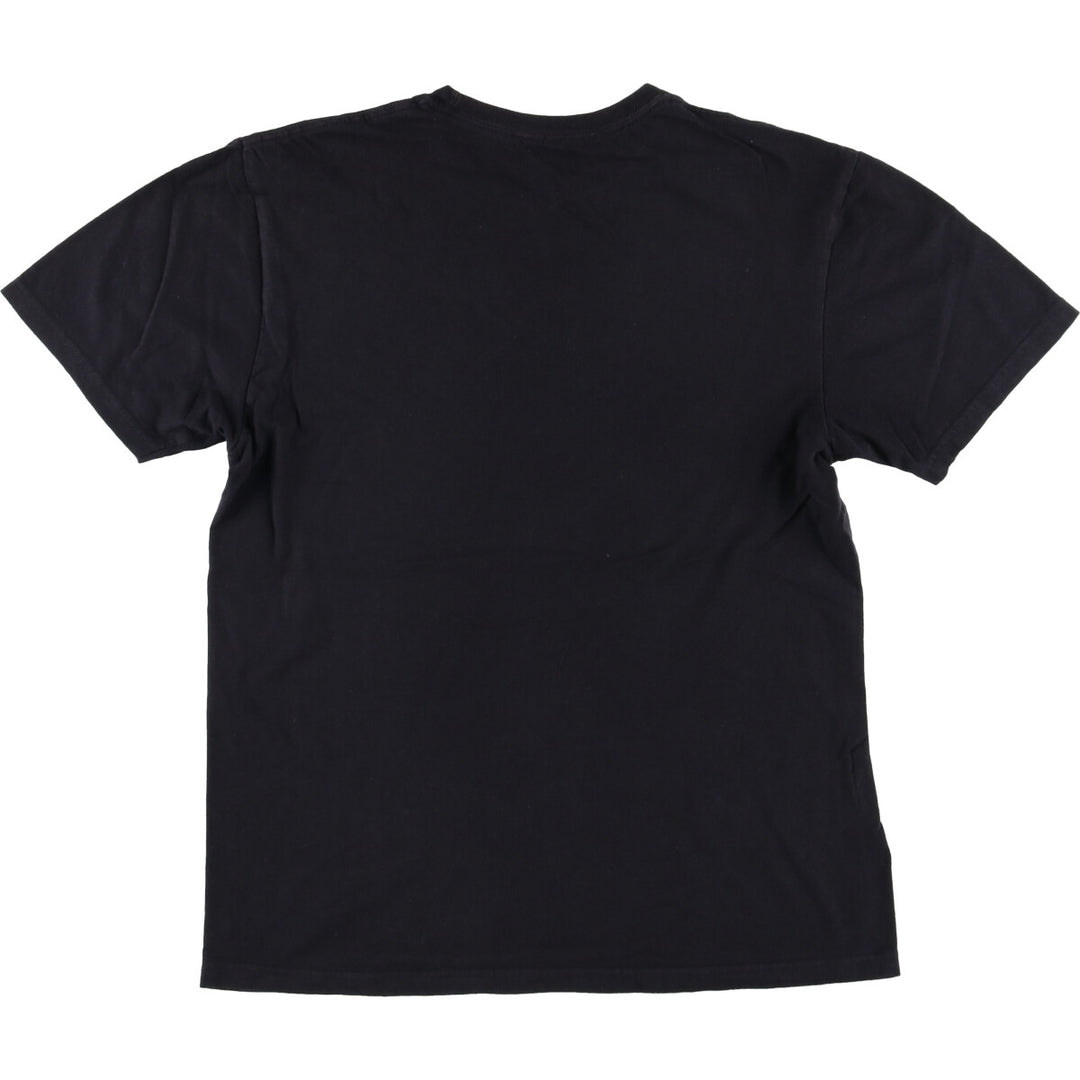 GUNS N' ROSES Skull Pattern Band T-shirt, Men's M size cotton black type Vintage Second Hand