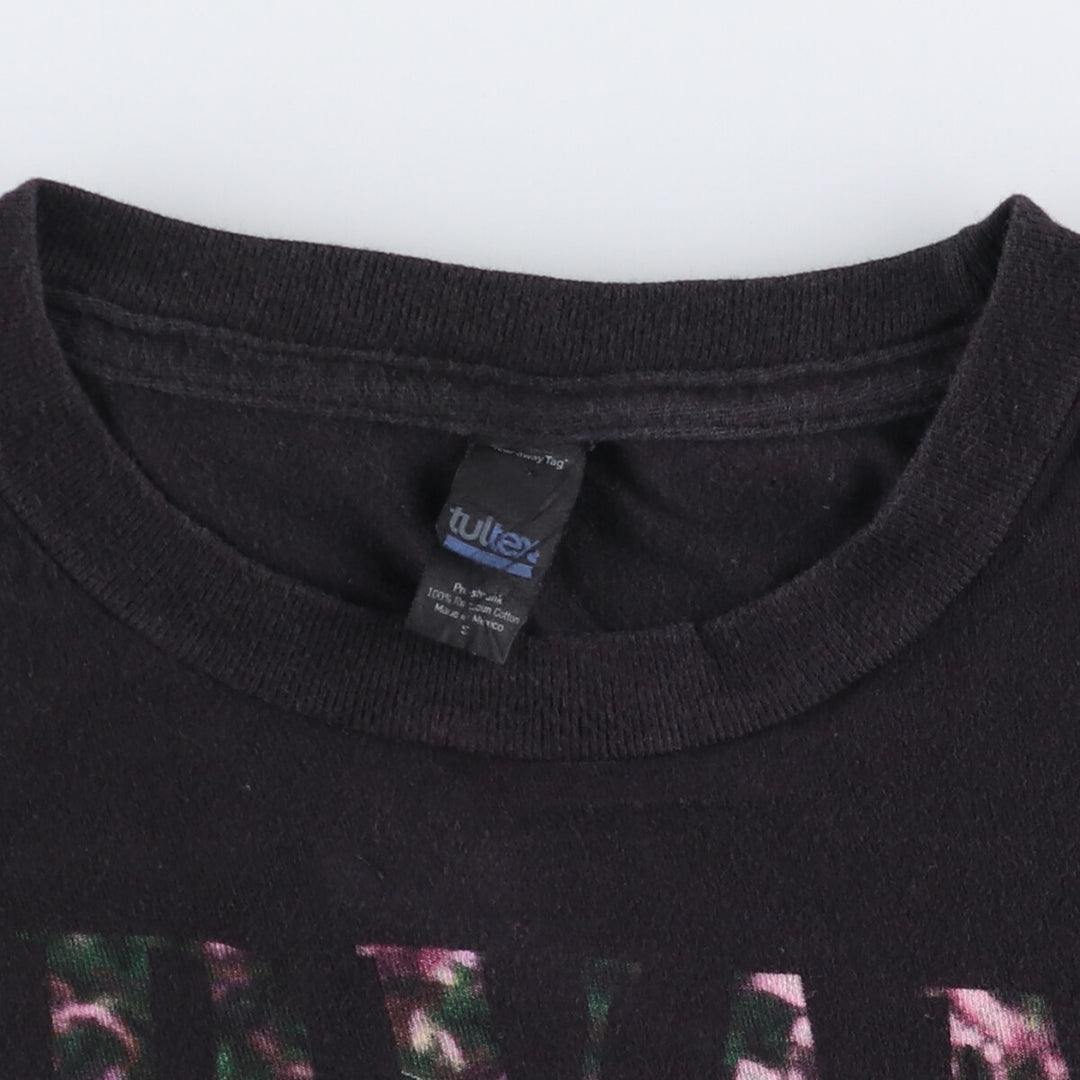 TULTEX NIRVANA Nirvana Band T-shirt Band T Men's S size cotton black type Vintage Second Hand